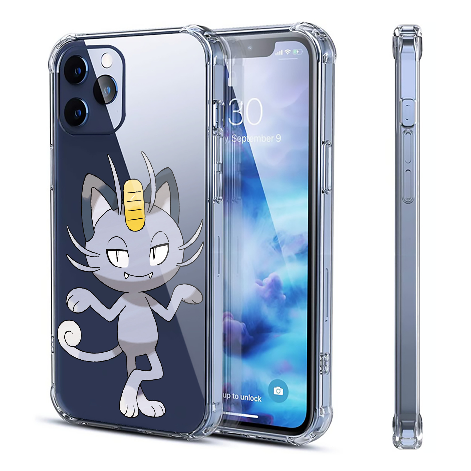 （画像用） ポケットモンスター Pokémon 【iPhone 12シリーズ対応】透明スマホケース（クリアソフトケース）
